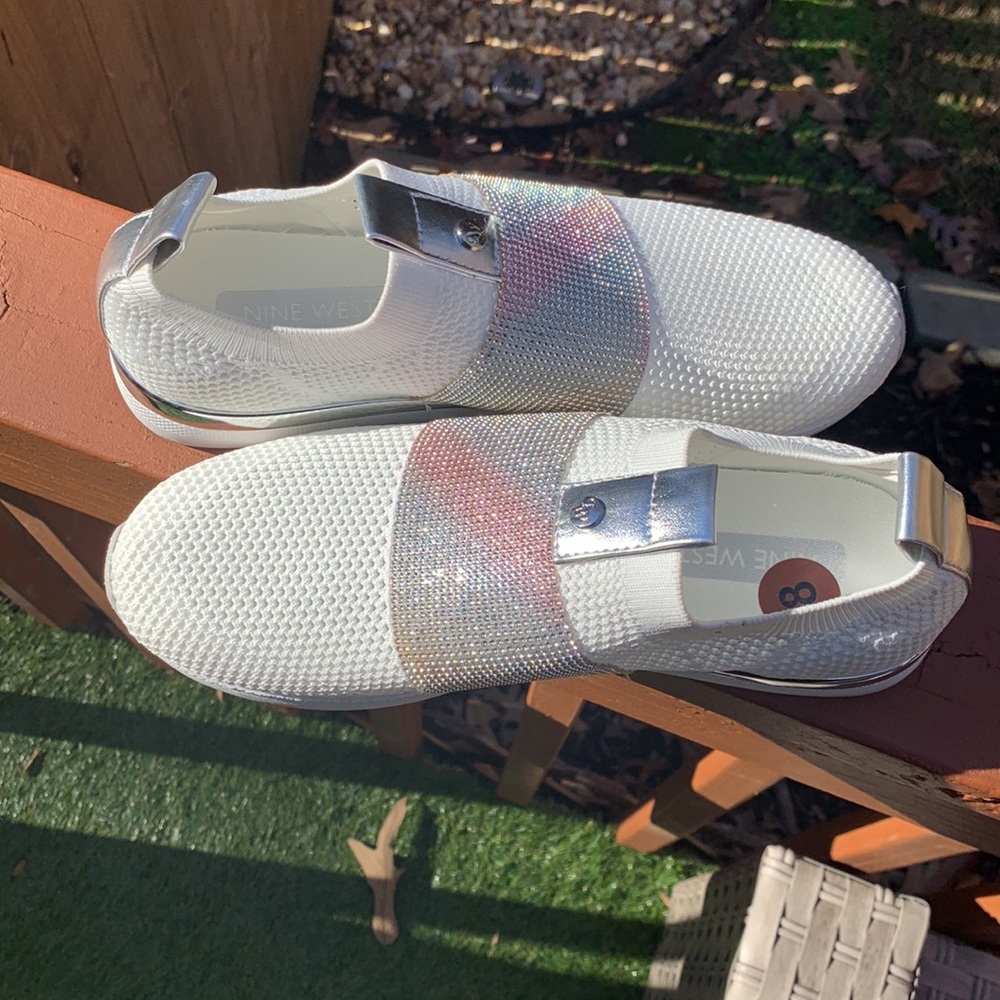 Nine West - Aia Slip On Sneakers Whiteknit – Womens - Picture 3 of 10